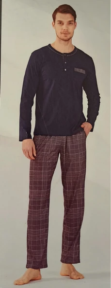 Erkek Pijama Takımı Lacivert S Beden ürün görseli 1