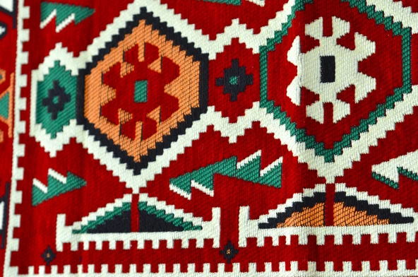 Etnik Motifli Otantik Dekoratif Kilim Desenli Halı (60cmx90cm) M4 - 3