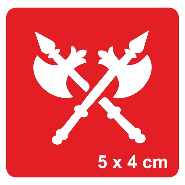 Labris Balta Silah  Tattoo Geçici Dövme Şablonları Kına Kalıpları ürün görseli 1