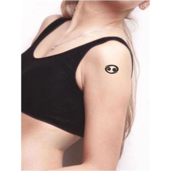 Yengeç Burcu Tattoo Geçici Dövme Şablonları Kına Kalıpları - Resim 2