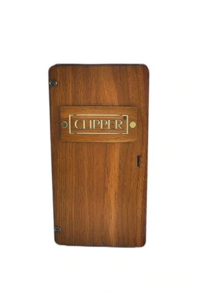 AlsepeteAvm Ahşap Gazlı Metal Turbo Rüzgarda Sönmeyen Çakmak Seti Icy - Resim 2