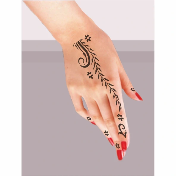 Minik Papatyalar 5'li Set Geçici Dövme Kına Şablonu - 2