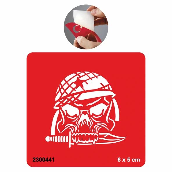 Komando Kuru kafa Tattoo Geçici Dövme Şablonları Kına Kalıpları ürün görseli 1