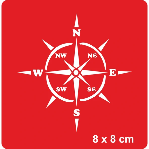 Rota Pusula  Tattoo Geçici Dövme Şablonları Kına Kalıpları ürün görseli 1