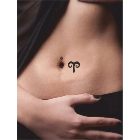 Koç Burcu Tattoo Geçici Dövme Şablonları Kına Kalıpları - Resim 2