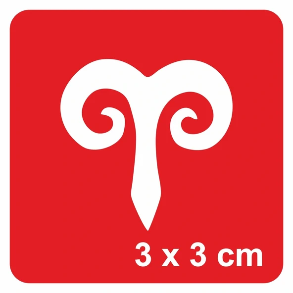 Koç Burcu Tattoo Geçici Dövme Şablonları Kına Kalıpları ürün görseli 1