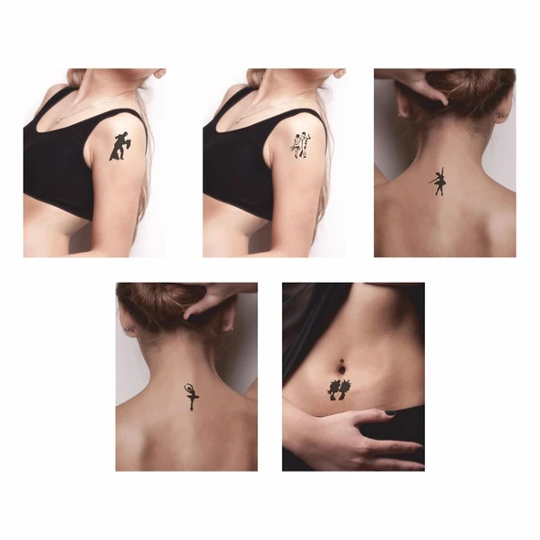 Ruhun Dansı 5'li Set Geçici Dövme Kına Şablonu - Resim 2