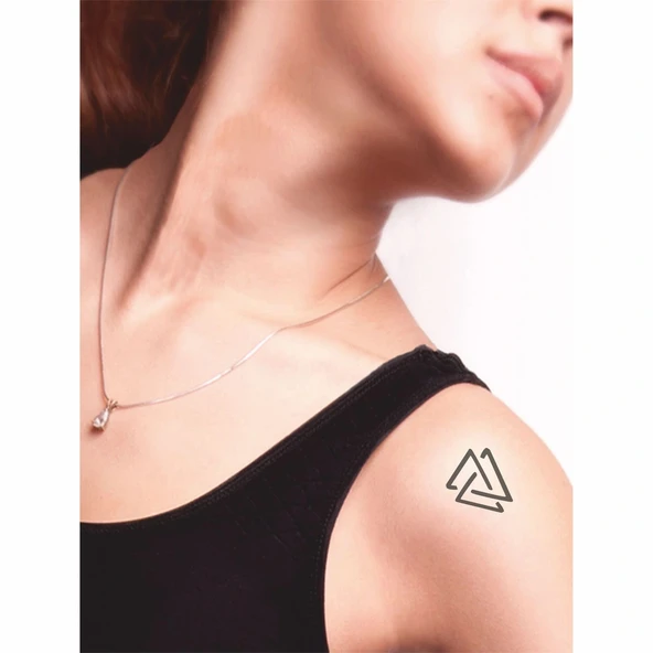 Zihin Beden Ruh Üçlemesi Tattoo Geçici Dövme Şablonları Kına Kalıpları - Resim 2