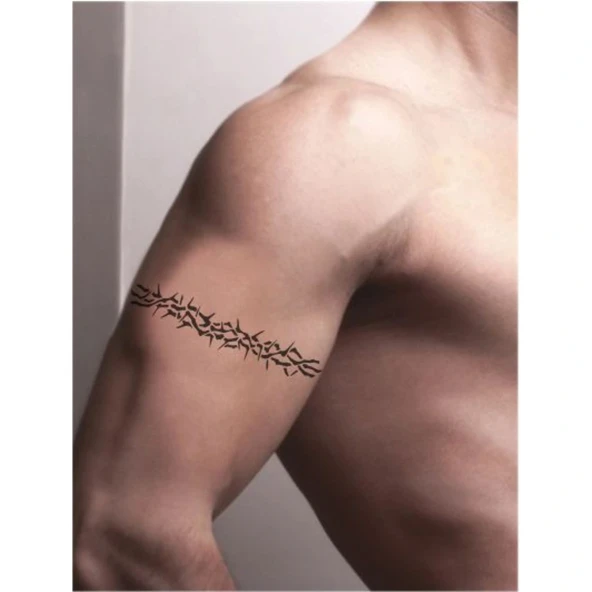 Dikenli Teller Tattoo Geçici Dövme Şablonları Kına Kalıpları - Resim 2