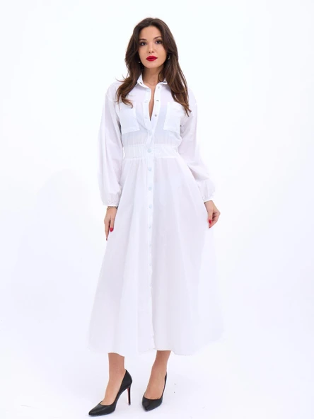 5903 ELBİSE-BEYAZ ürün görseli