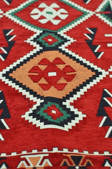 Etnik Motifli Otantik Dekoratif Kilim Desenli Halı (80cmx125cm) M4 - 6