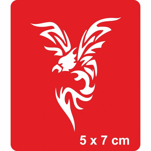 Saldırgan Ejderha Tattoo Geçici Dövme Şablonları Kına Kalıpları ürün görseli 1