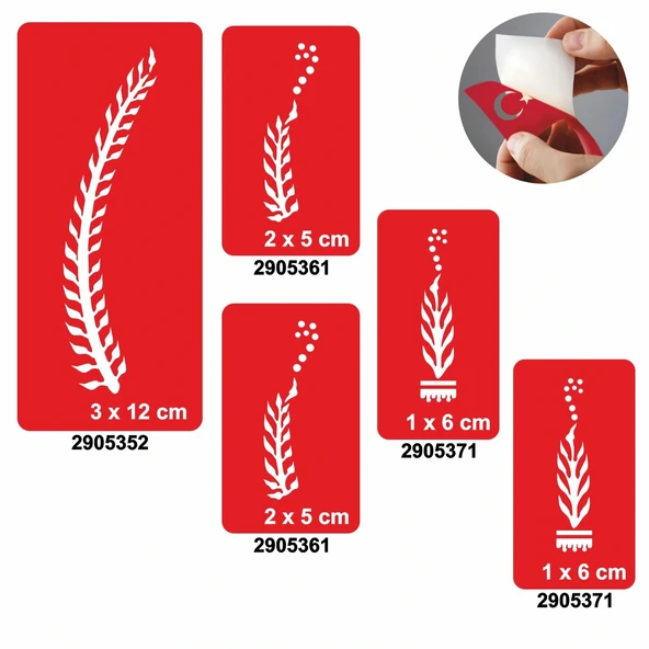 Aşk Merdiveni 5'li Set Geçici Dövme Kına Şablonu ürün görseli 1