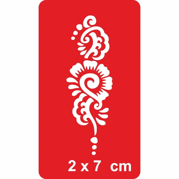 Arabesk Çiçek Tattoo Geçici Dövme Şablonları Kına Kalıpları ürün görseli 1