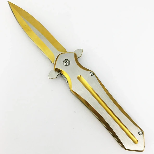 AlsepeteAvm Gold Metal Auto Kamp Çakısı ürün görseli 1