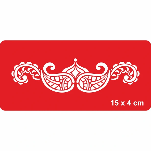 Dantel Motifi 259 Tattoo Geçici Dövme Şablonları Kına Kalıpları ürün görseli 1