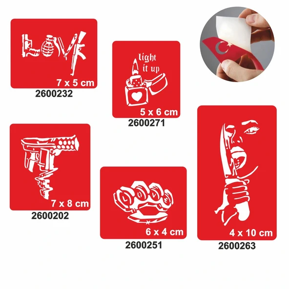 Barış Mutluluktur Dövme Şablonu Kına Deseni