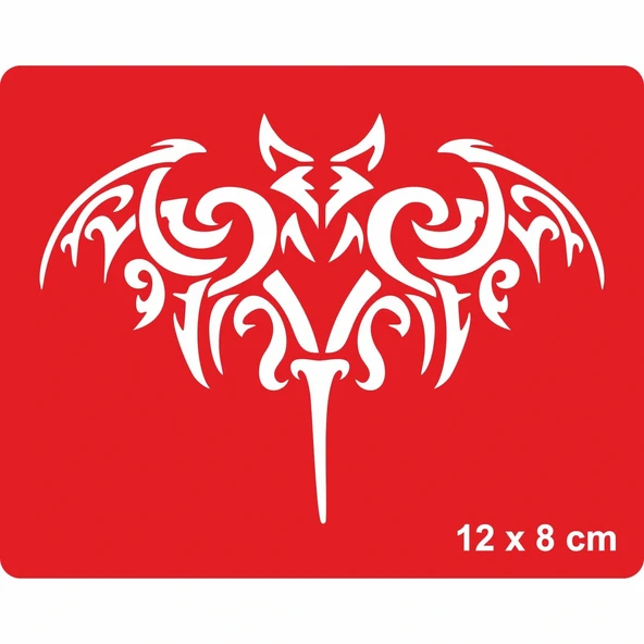 Dev Yarasa Tattoo Geçici Dövme Şablonları Kına Kalıpları