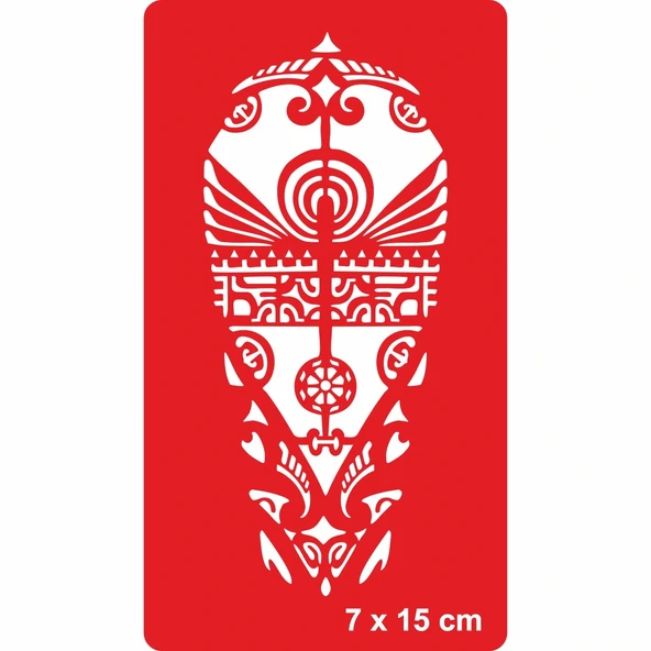 Kabile Motifi Maori Tattoo Geçici Dövme Şablonları Kına Kalıpları ürün görseli 1