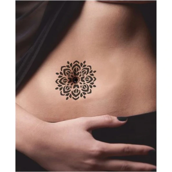 Mandala 362 Tattoo Geçici Dövme Şablonları Kına Kalıpları - 2