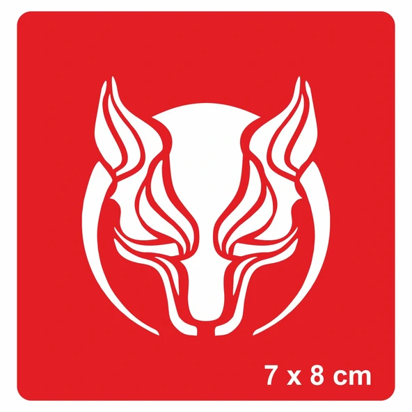 Börü Kurt  Stencil Tattoo Geçici Dövme Şablonları Kına Kalıpları ürün görseli 1