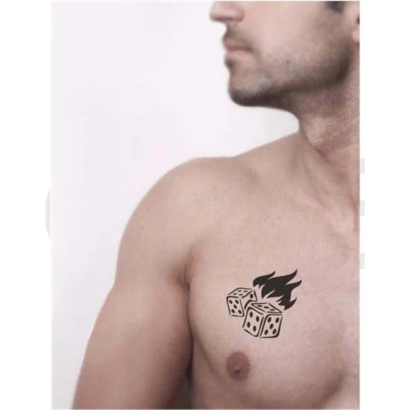 Alevli Zar Tavla  Tattoo Geçici Dövme Şablonları Kına Kalıpları - 2