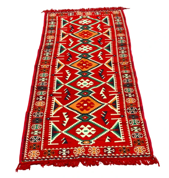 Etnik Motifli Otantik Dekoratif Kilim Desenli Halı (80cmx300cm) M4 - 2
