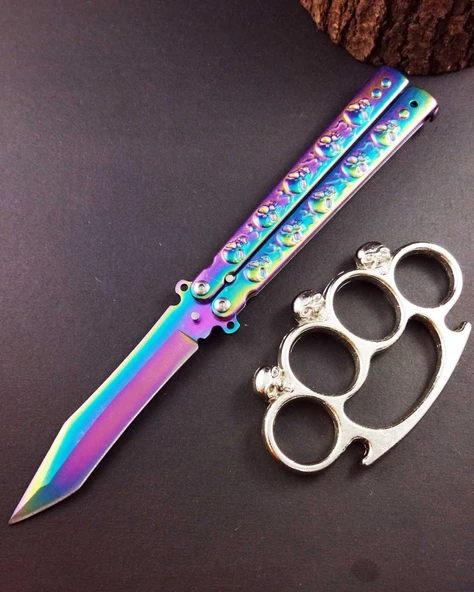 AlsepeteAvm Gökkuşağı - Kuru Kafa - Punch Hediyeli Kelebek ürün görseli 1