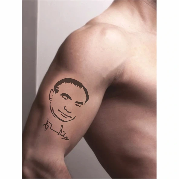 Türk Lider Tattoo Geçici Dövme Şablonları Kına Kalıpları - Resim 2