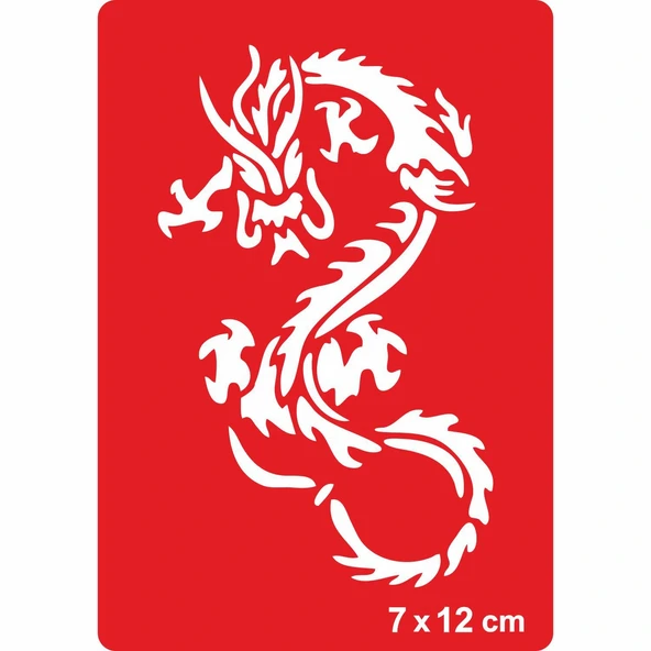 Dev Yılan Gibi Ejderha Tattoo Geçici Dövme Şablonları Kına Kalıpları ürün görseli 1