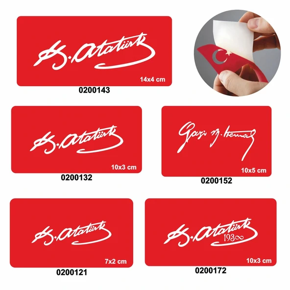 Atatürk 5'li Set Geçici Dövme Kına Şablonu ürün görseli 1