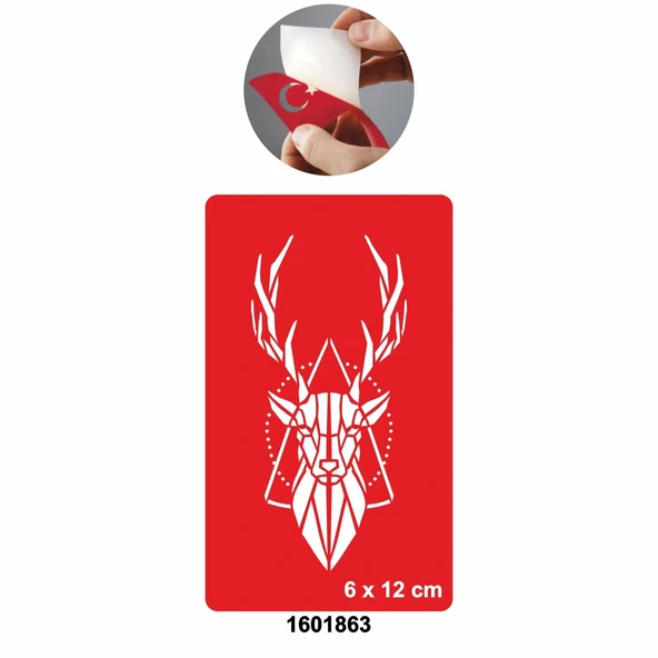 Güçlü Ve Kibar Geyik Geçici Desen Tattoo Geçici Dövme Şablonları Kına Kalıpları ürün görseli 1
