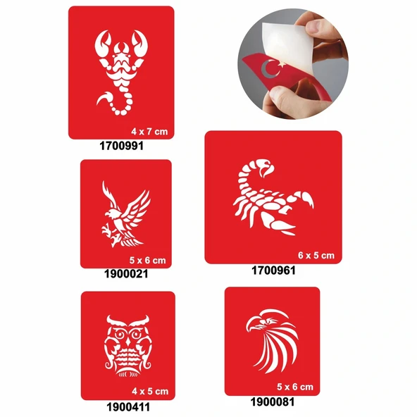 Akrepler 5'li Set Geçici Dövme Kına Şablonu ürün görseli 1