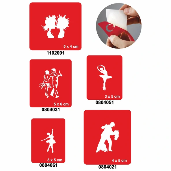 Ruhun Dansı 5'li Set Geçici Dövme Kına Şablonu ürün görseli 1