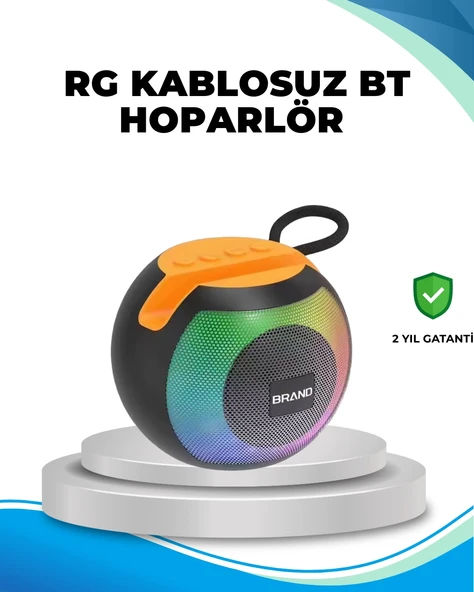 RGB Işıklı Taşınabilir Kablosuz Bluetooth Hoparlör ürün görseli