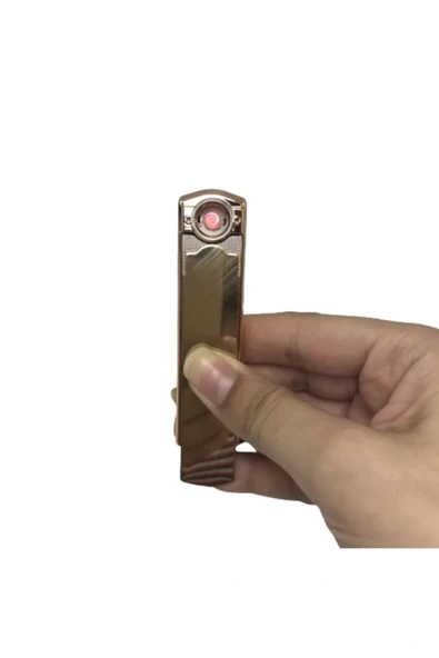 AlsepeteAvm Alevsiz Usb Şarj Edilebilir Çakmak Şarjlı Usb Kızaklı Çakmak