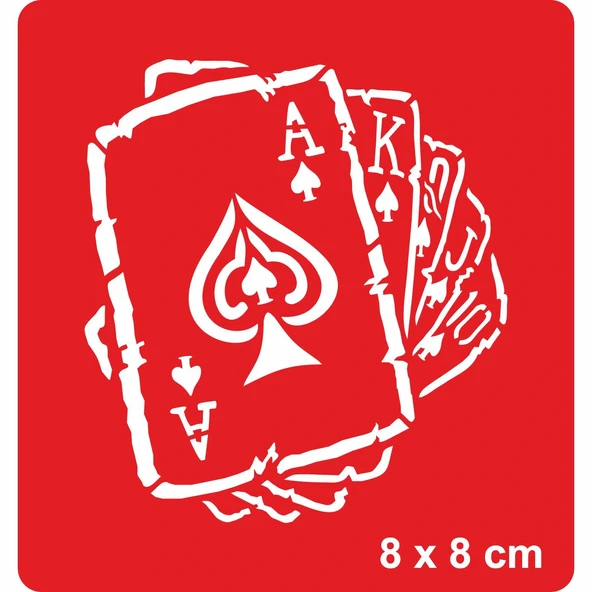 Floş Royal İskambil Kağıdı Tattoo Geçici Dövme Şablonları Kına Kalıpları