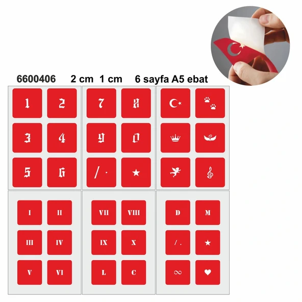 Gotik Rakam Dövmesi Roma Rakamı ve Sayı Şablonu ürün görseli 1