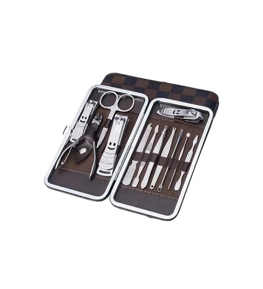 MUJGAN MJGN-317 DERİ ÇANTALI MANİKÜR TIRNAK SETİ 12 PARÇA ürün görseli 1