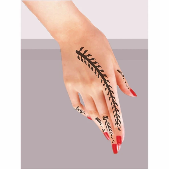 Aşk Merdiveni 5'li Set Geçici Dövme Kına Şablonu - Resim 2