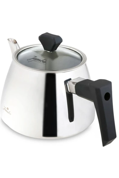 Jumbo Lubin Bakalit Saplı Çelik Çaydanlık - 3