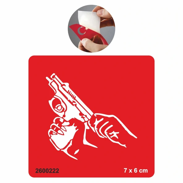 Şarjör Silah Tabanca  Tattoo Geçici Dövme Şablonları Kına Kalıpları ürün görseli 1