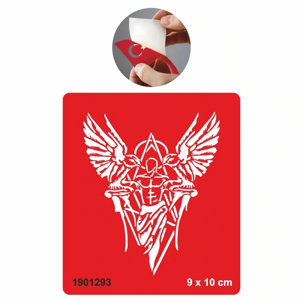 Omzunda Kuşlar Kanatlı Adam Tattoo Geçici Dövme Şablonları Kına Kalıpları ürün görseli 1