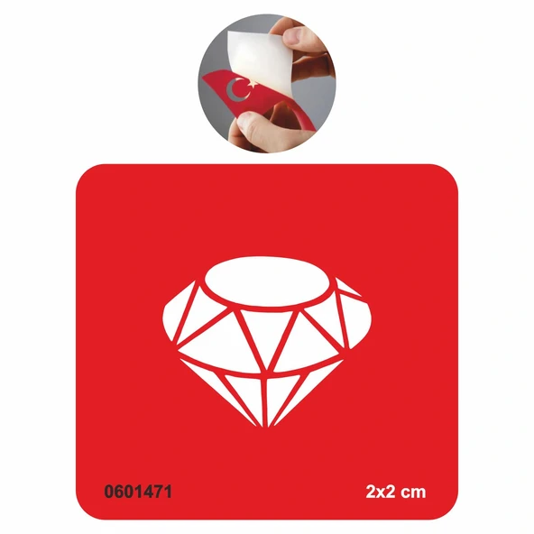 Asaletli Elmas Tattoo Geçici Dövme Şablonları Kına Kalıpları ürün görseli 1