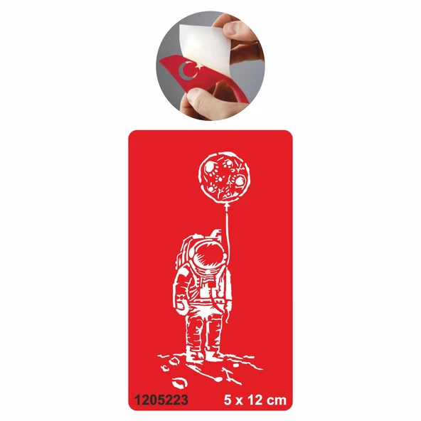 Astronot Uzay Tattoo Geçici Dövme Şablonları Kına Kalıpları ürün görseli 1