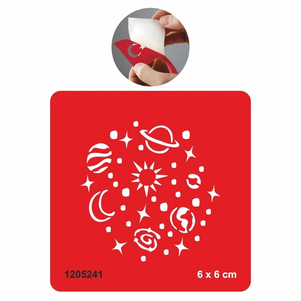 Güneş ve Gezegenler  Tattoo Geçici Dövme Şablonları Kına Kalıpları ürün görseli 1