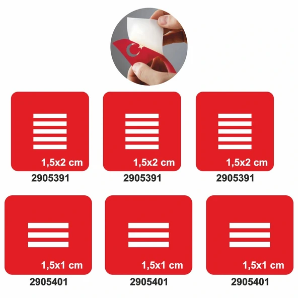 Parmak İçin Çizgi Deseni Set Geçici Dövme Kına Şablonu ürün görseli 1