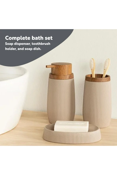 English Home Banyo Setleri, Banyo Sabunluk Seti, Banyo Dekorasyon Setleri, Banyo Diş Fırçası - 2