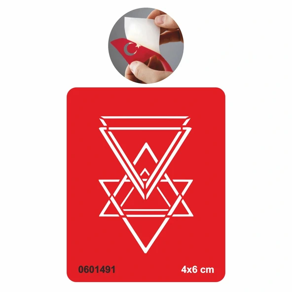 Valknut Üçgen Semboller Deseni Tattoo Geçici Dövme Şablonları Kına Kalıpları ürün görseli 1