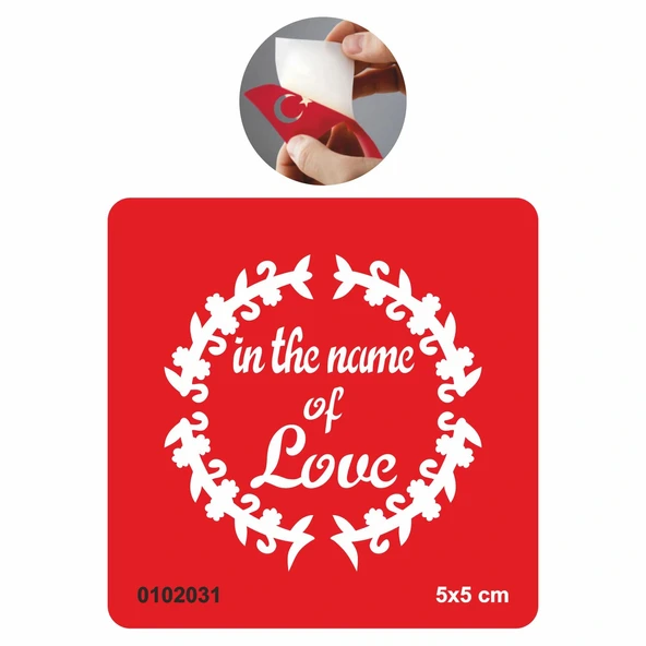 Aşk Adına Tattoo Geçici Dövme Şablonları Kına Kalıpları ürün görseli 1